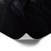 Hart Pastell Zeichnend Bull Elch Poster (Ecke)