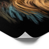 Hart Pastell Zeichnend Goldener Retriever Poster (Ecke)