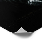 Hart Pastell Zeichnend Schneeleopard II Poster (Ecke)