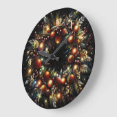 Hart Pastelle Zeichnend Weihnachtsblumenfrucht Große Wanduhr (Winkel)
