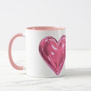 Hart pink tasse