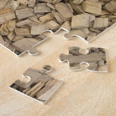 Hart prank Witz Holzspäne Hintergrund Puzzle (Seite)