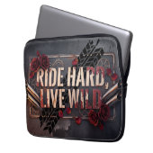 hart reiten wild leben laptopschutzhülle (Vorderseite Links)