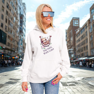 Hart schlummernde Faultier Hoodie