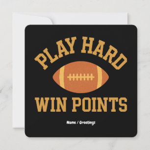 Hart spielen, Punkte gewinnen Retro Game Day Sport Einladung