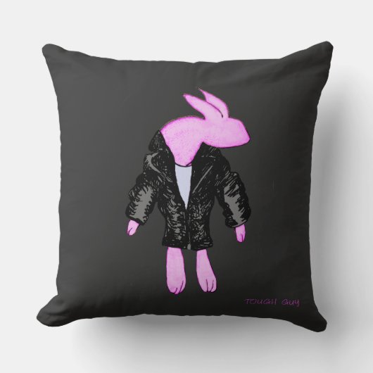 Hart Typ Pink Bunny Kissen (Vorderseite)