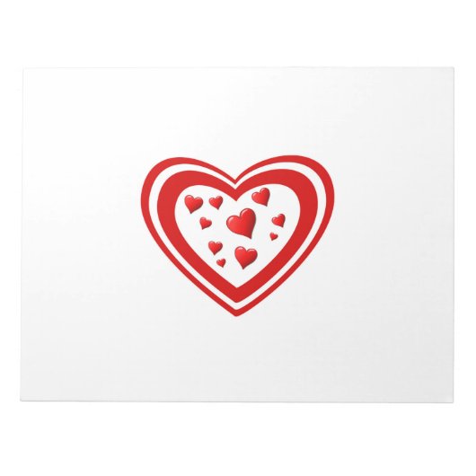 Hart voller Liebe Notizblock (Vorderseite)