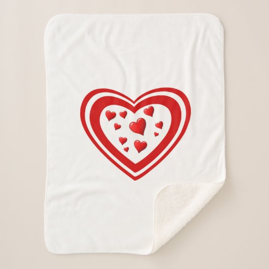Hart voller Liebe Sherpadecke (Vorderseite)