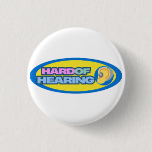 Hart von Blau und Gelb Button
