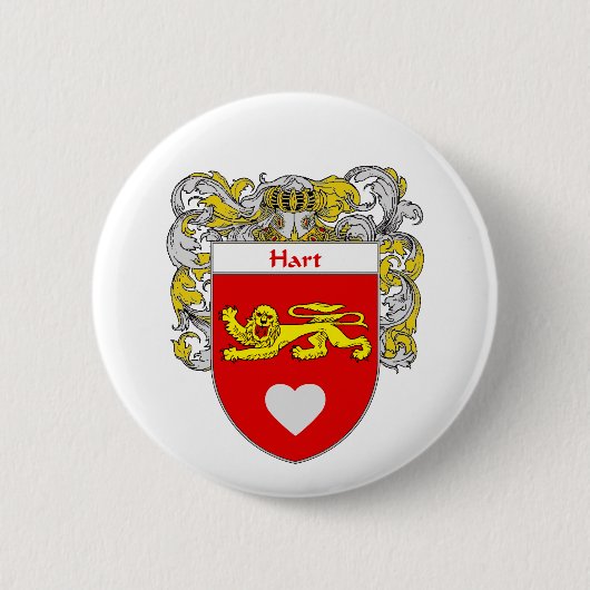 Hart-Wappen/Familienwappen (überzogen) Button (Vorderseite)