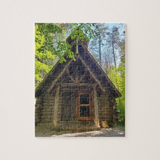 Hart Wick Pines Chapel, Michigan Puzzle (Vertikal)