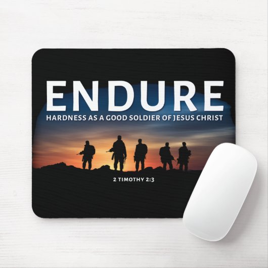 Härte als guter Soldat Jesu Christi ertragen Mousepad (Mit Mouse)