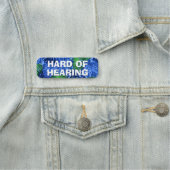 Harte Anhörung Blue Tropical Blätter Abzeichen Namensschild (Beispiel)