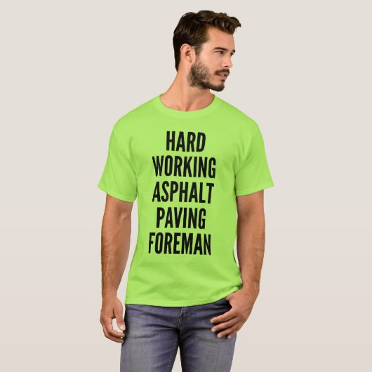harte Arbeit Asphalt Paare Foreman T-Shirt (Vorne ganz)