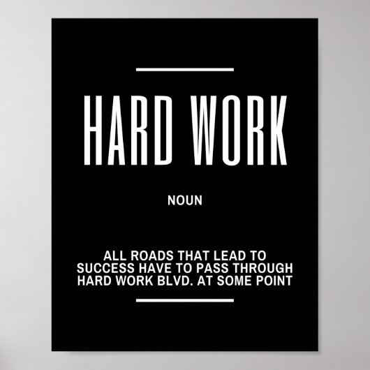 harte Arbeit blvd. Inspirationsangebot Poster (Vorne)