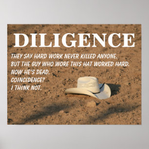 Harte Arbeit bringt dich nicht um (ich verspreche) Poster