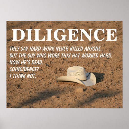 Harte Arbeit bringt dich nicht um (ich verspreche) Poster (Vorne)