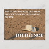 Harte Arbeit bringt dich nicht um (verspreche ich) Postkarte (Vorderseite)