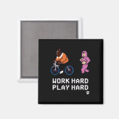 harte Arbeit - Cloud Nine Classic Magnet (Vorderseite/Rückseite)