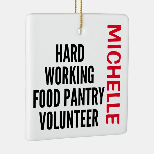 Harte Arbeit der Lebensmittelabteilung Freiwillige Keramikornament (Rechts)