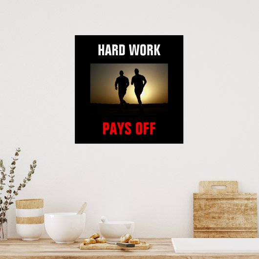 harte Arbeit erspart die Bodybuilding der Fitness Poster (Küche)