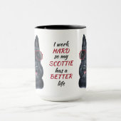Harte Arbeit für meinen schottischen Terrier Dog Tasse (Zentrum)