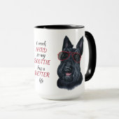 Harte Arbeit für meinen schottischen Terrier Dog Tasse (VorderseiteRechts)