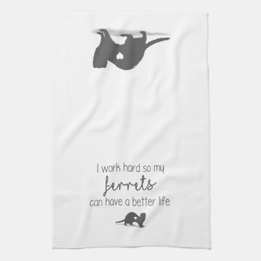 harte Arbeit Geschirrtuch (Vertikal)