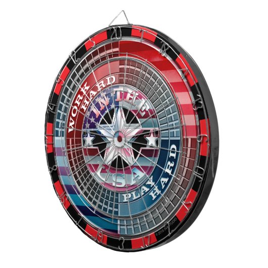 harte Arbeit im US-Dartboard Dartscheibe (Vorderseite rechts)