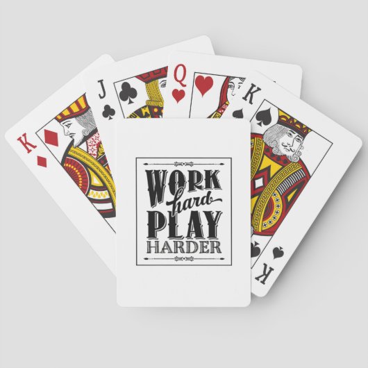 harte Arbeit ist so unerlässlich Spielkarten (Rückseite)