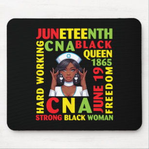 Harte Arbeit kann schwarze Königin starke schwarze Mousepad
