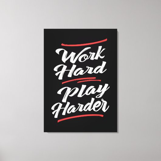 harte Arbeit Leinwanddruck (Vorderseite)