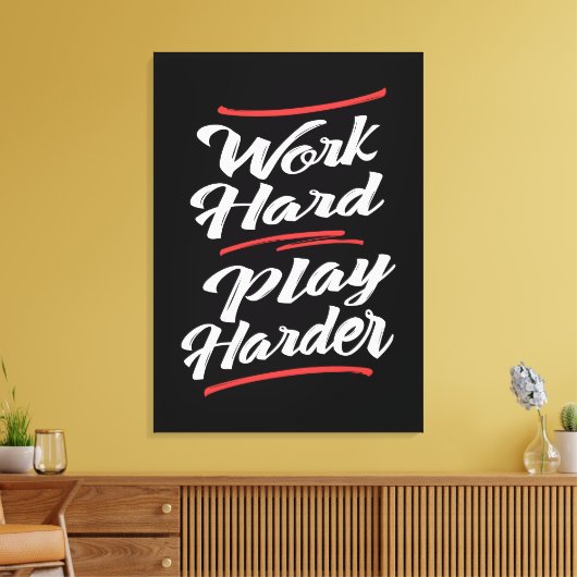 harte Arbeit Leinwanddruck (Insitu (Wohnzimmer))