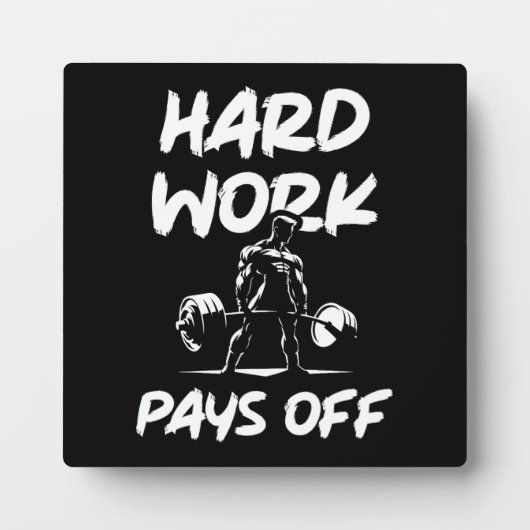 Harte Arbeit leistet Gym Workout Fitness Motivatio Fotoplatte (Vorderseite)