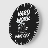 Harte Arbeit leistet Gym Workout Fitness Motivatio Große Wanduhr (Winkel)