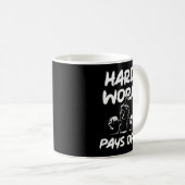 Harte Arbeit leistet Gym Workout Fitness Motivatio Kaffeetasse (VorderseiteRechts)