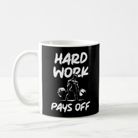 Harte Arbeit leistet Gym Workout Fitness Motivatio Kaffeetasse (Links)