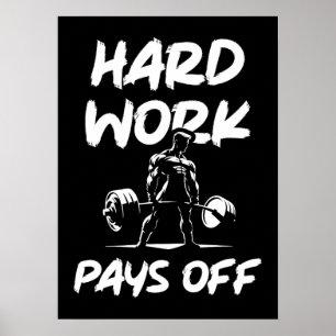Harte Arbeit leistet Gym Workout Fitness Motivatio Poster
