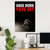harte Arbeit macht Bodybuilding aus Poster (Heimbüro)