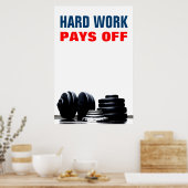 harte Arbeit macht Bodybuilding aus Poster (Küche)