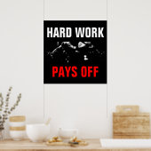 harte Arbeit macht Bodybuilding aus Poster (Küche)