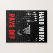 harte Arbeit macht Bodybuilding aus Puzzle (Horizontal)