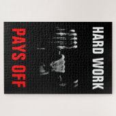 harte Arbeit macht Bodybuilding aus Puzzle (Horizontal)