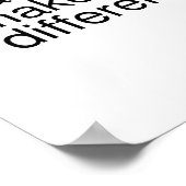 Harte Arbeit macht den Unterschied. Poster (Ecke)