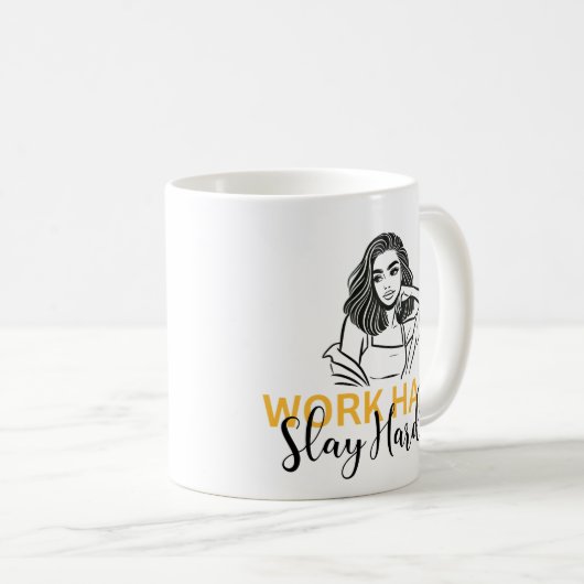 harte Arbeit - Motivierend Kaffeetasse (VorderseiteRechts)