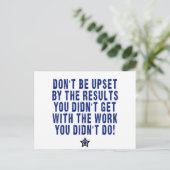 Harte Arbeit, Mühe, zahlt! Postkarte (Stehend Vorderseite)