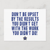 Harte Arbeit, Mühe, zahlt! Postkarte (Vorderseite)