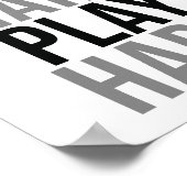harte Arbeit Poster (Ecke)