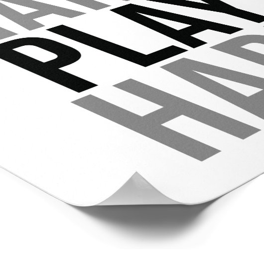 harte Arbeit Poster (Ecke)