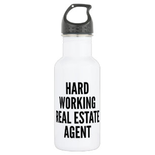 Harte Arbeit Real Anwesen Agent Edelstahlflasche